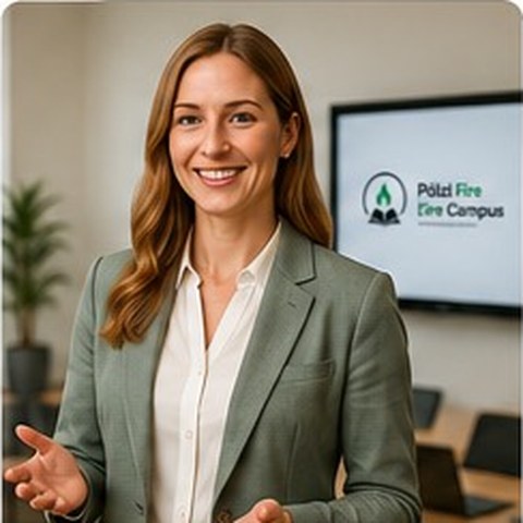 Kursbegleiterin Julia, künstlich erzeugte Figur